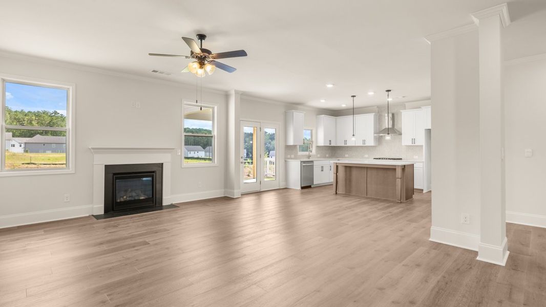 Representative unfurnished interior of a home built from the Lynnbrook by D.R. Horton in Hamptons at Riverwood East, Dallas (Image 17).