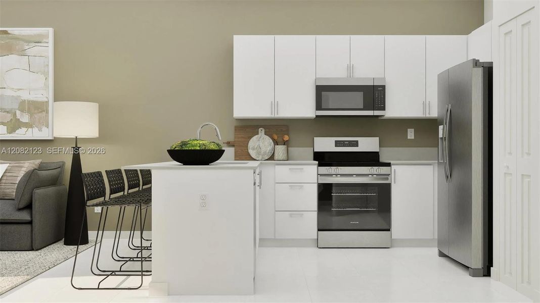 Furnished interior view inside a new home in Emerald Palms, Miami (Image 3).