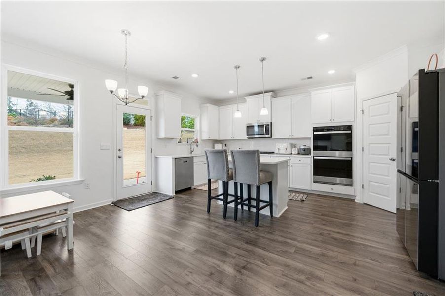 Furnished interior view inside a new home in Water Oak Estates, Lawrenceville (Image 29).