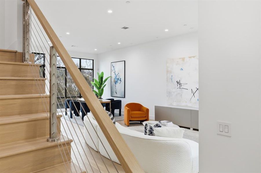 Furnished interior view inside a new home in , Dallas (Image 28).