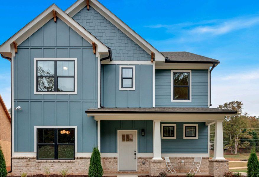 Representative exterior photo of a completed home built from the The Linda by MarDon Construction in Ferguson Corners, Emerson, GA (Image 1).
