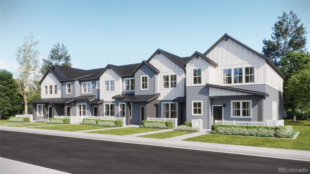 Front exterior of a new home in , Centennial, CO, highlighting curb appeal (Image 1).