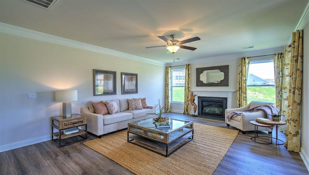 Furnished interior view inside a new home in Reserve at Tap Root Farms, Fletcher (Image 25). Furnished interior view inside a new home in Reserve at Tap Root Farms, Fletcher (Image 25).
