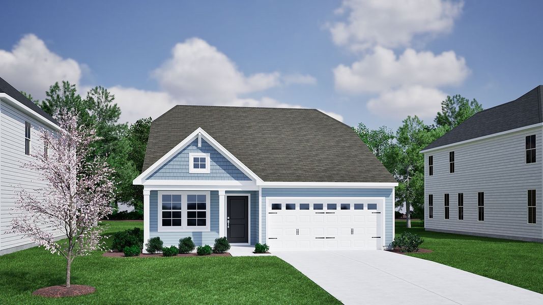 Representative exterior photo of a completed home built from the Howard - Genesis Value Collection by Mungo Homes in Laurelbrook, Sherrills Ford, NC (Image 18).