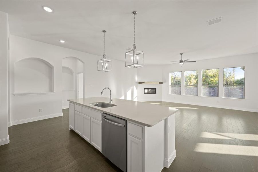 Furnished interior view inside a new home in Mockingbird Hills, Joshua (Image 7). Furnished interior view inside a new home in Mockingbird Hills, Joshua (Image 7).