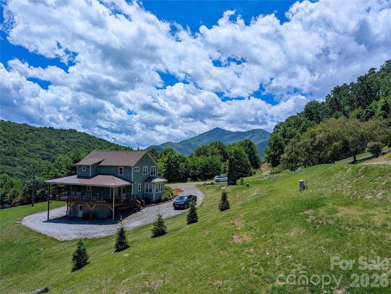 Additional mountain view from front side covered porch