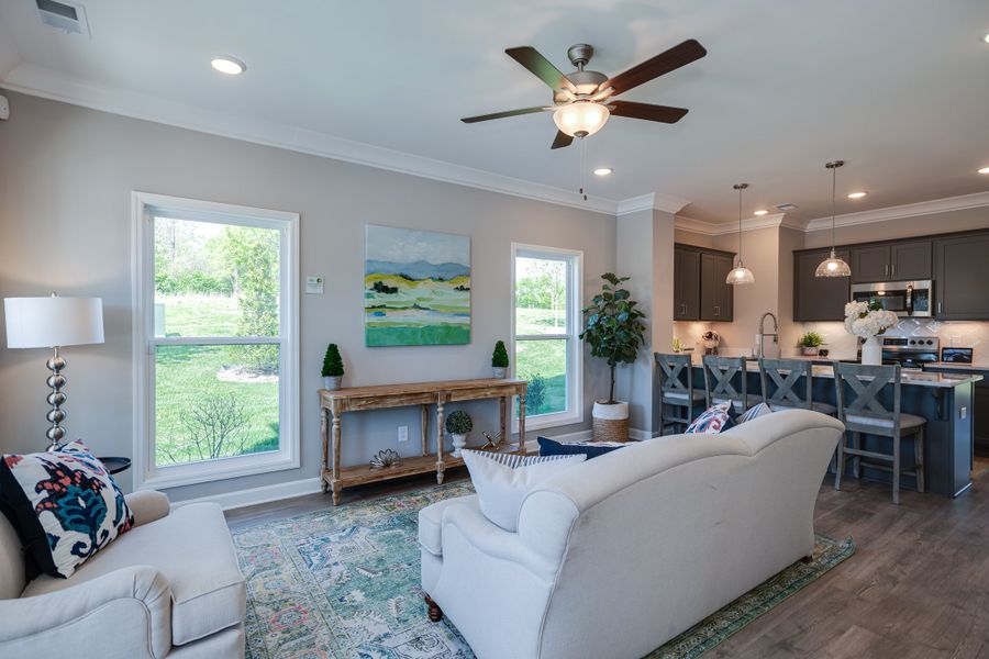 Representative furnished interior of a home built from the Annapolis by Parkside Builders in Oxford Station, Gallatin (Image 7).