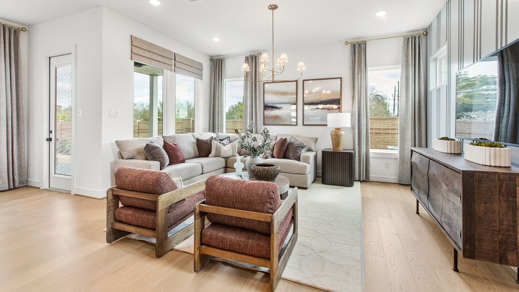 Furnished interior view inside a new home in Easthaven at Bridgeland Central, Cypress (Image 8).