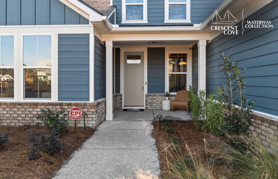 Representative exterior details of a home built from the Stellar - Waterway Collection by Pulte Homes in Crescent Cove, Myrtle Beach (Image 3).