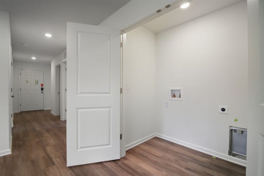 A room with white doors.