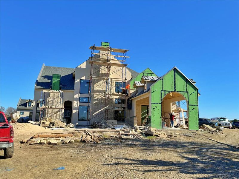 In-progress construction of a new home in , Weston, TX (Image 10).