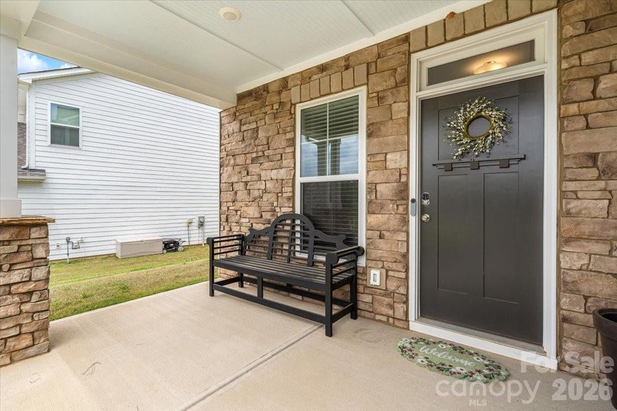 Exterior details and patio area of a home in Sanders Ridge, Troutman (Image 4).