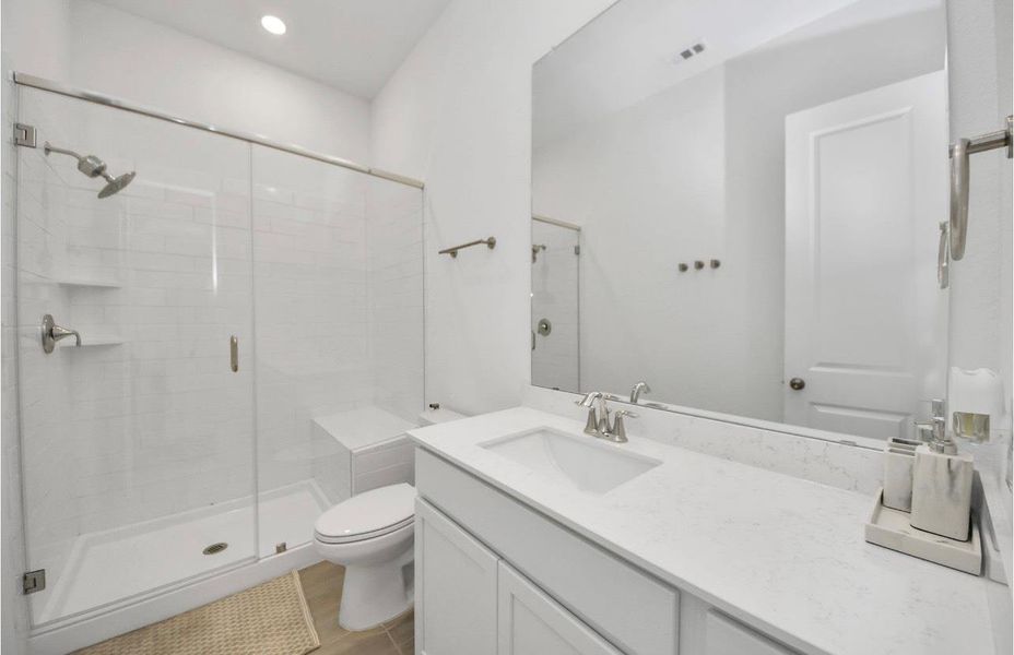 Furnished interior view inside a new home in Cross Creek West: Richmond Collection, Fulshear (Image 28).