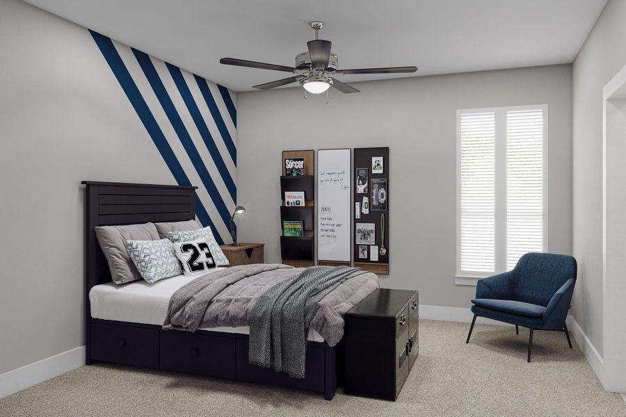 Representative furnished interior of a home built from the Seville by Tri Pointe Homes in Woodson’s Reserve, Spring (Image 12).