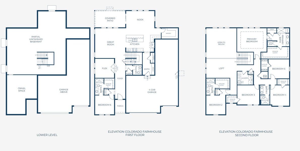 2D floor plan layout for the Plan 5007 by New Home Co. in The Estates Collection at Talon Pointe, Thornton, CO (Image 3).