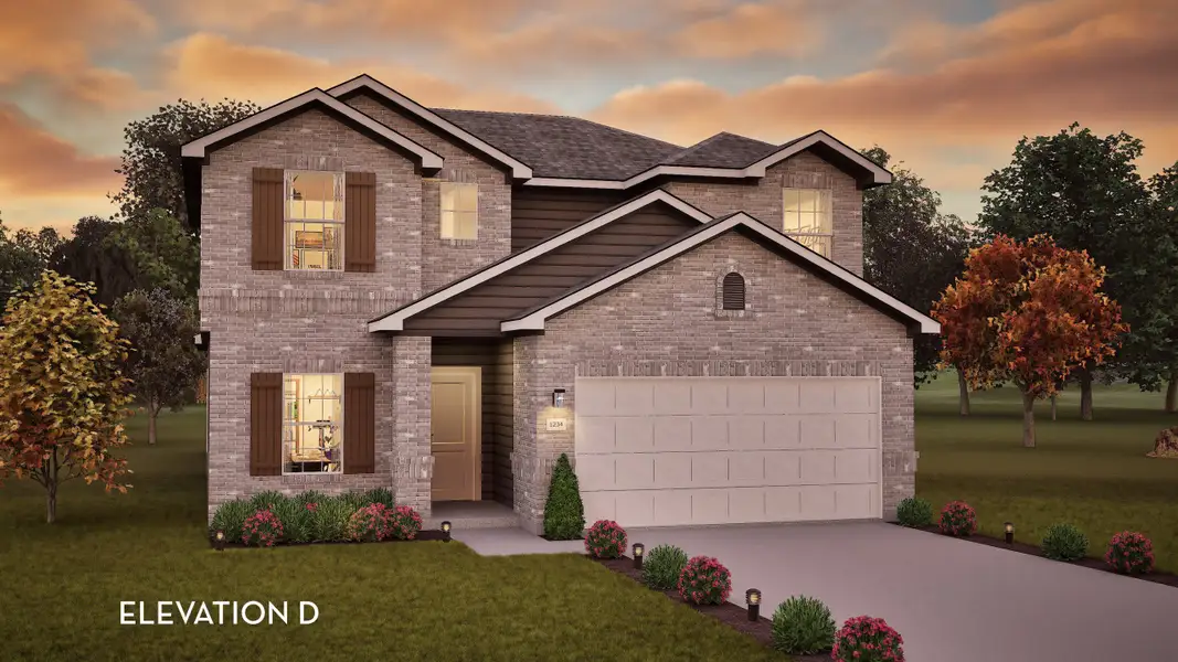 Front exterior of a new home in Bay Creek, Baytown, TX, highlighting curb appeal (Image 1). Front exterior of a new home in Bay Creek, Baytown, TX, highlighting curb appeal (Image 1).