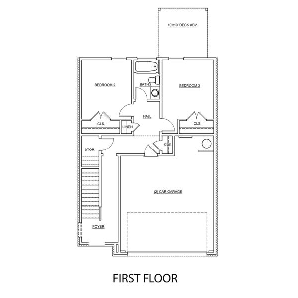 2D floor plan layout for the Farley by McKinley Homes in High Pointe View, Cumming, GA (Image 3).