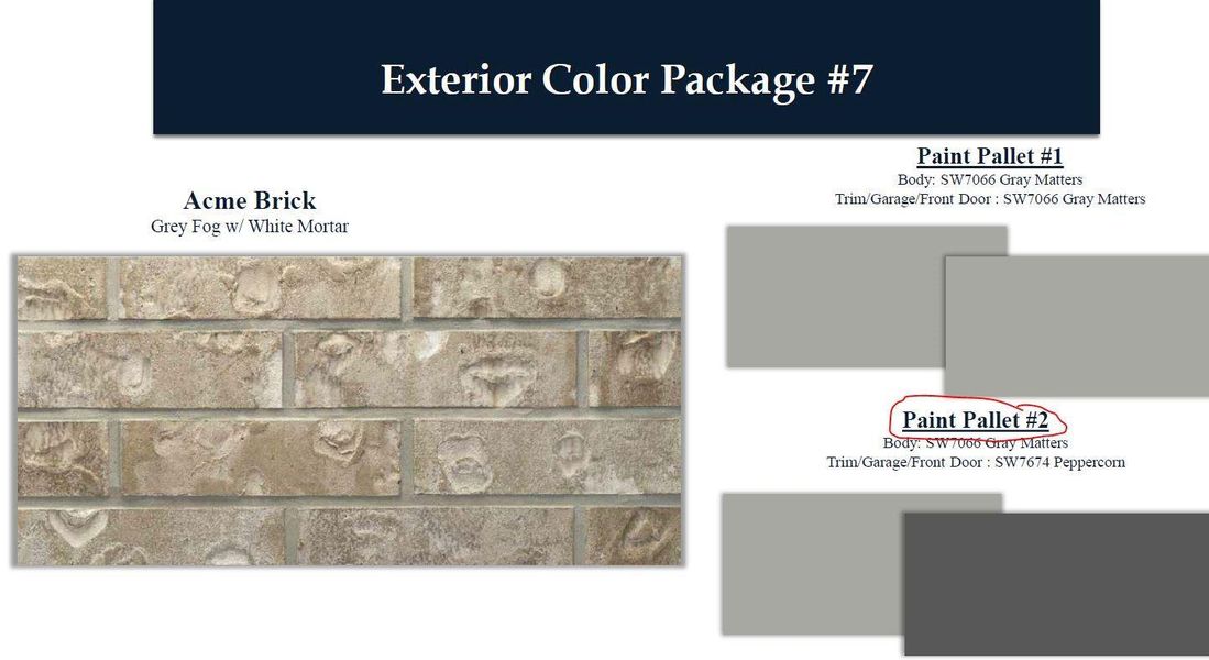 Sample of building materials used in homes in Westridge Cove, Conroe (Image 5).