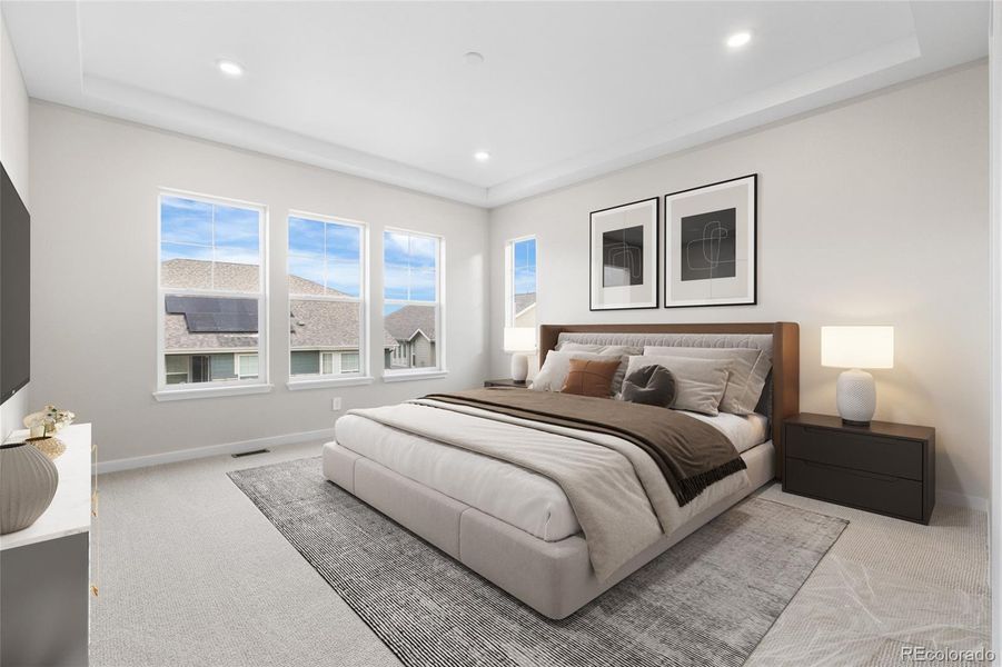 Furnished interior view inside a new home in Hilltop at Inspiration, Aurora (Image 14).