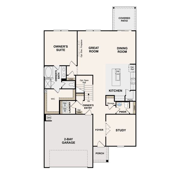 2D floor plan layout of this home in Barton Hills, Spring Hill, TN (Image 4).