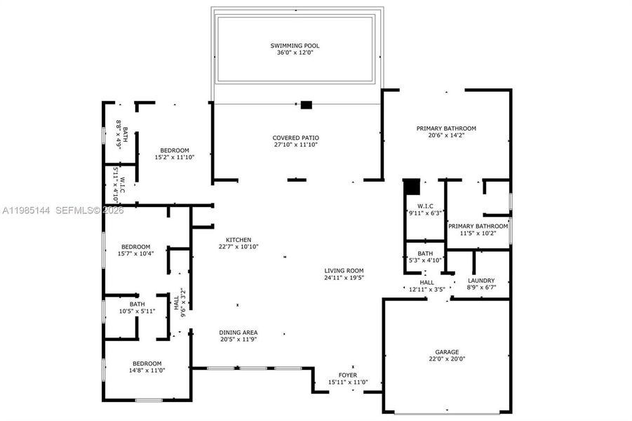 2D floor plan layout of this home in , Wilton Manors, FL (Image 4).