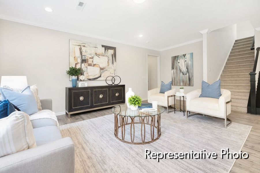 Furnished interior view inside a new home in Lake Royale, Louisburg (Image 8).