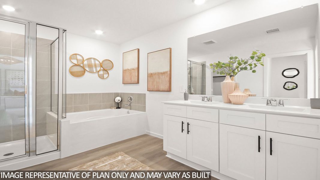 Furnished interior view inside a new home in River Ranch Trails, Dayton (Image 9).