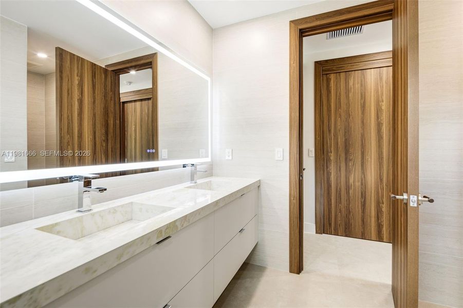 Furnished interior view inside a new home in , Miami (Image 10).