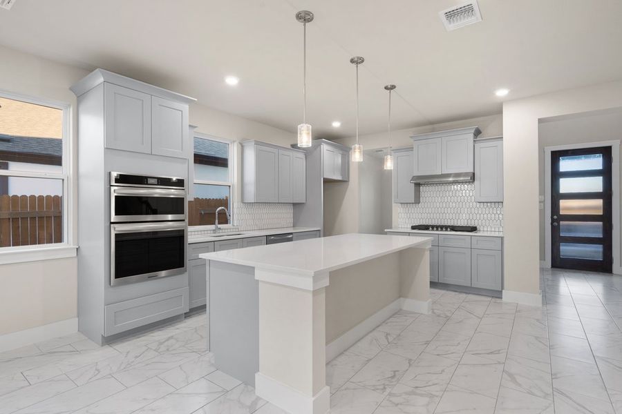 Representative furnished interior of a home built from the Trenton 2885 S 3CG by Saratoga Homes in Enclave at Cele, Pflugerville (Image 5).