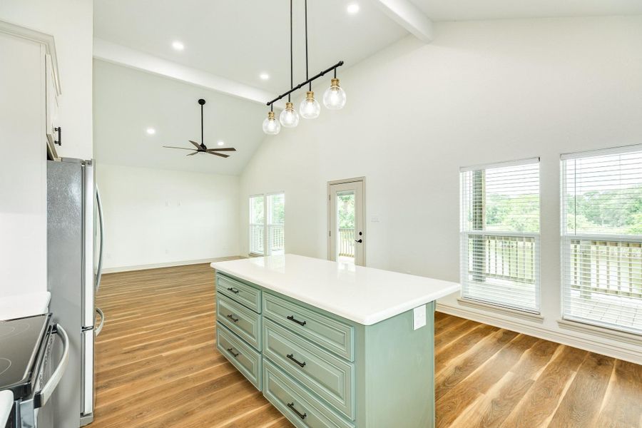 Furnished interior view inside a new home in , Oyster Creek (Image 9).