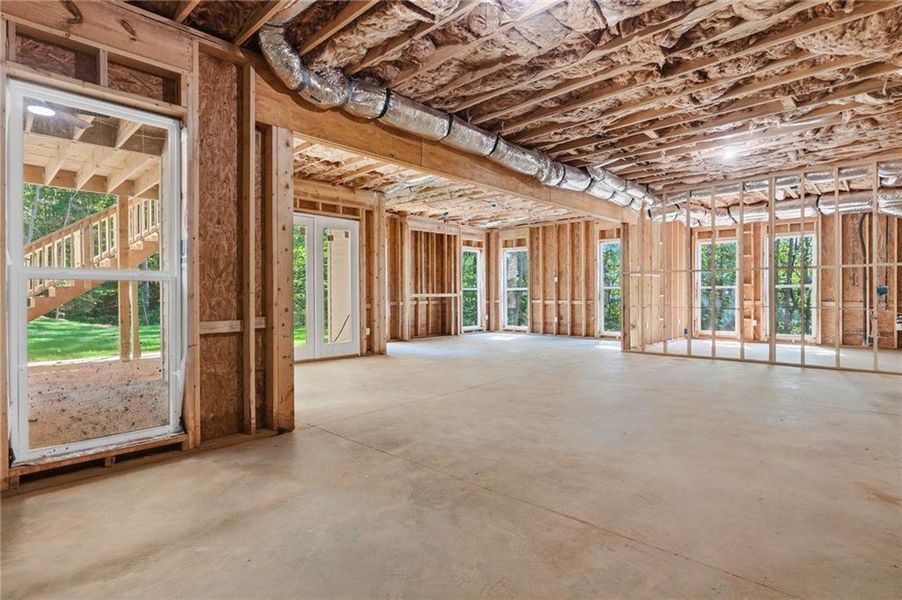 In-progress construction of a new home in , Flowery Branch, GA (Image 59).