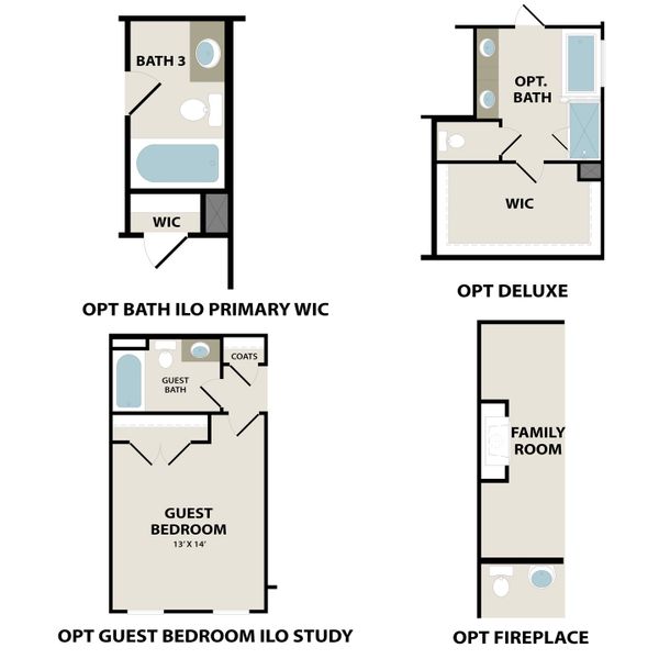 2D floor plan layout for the The Henry A-BC by Davidson Homes LLC in Benders Cove, Mount Juliet, TN (Image 4).