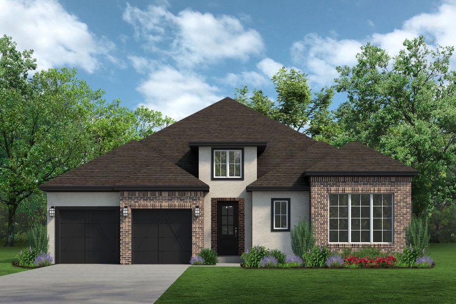 Representative exterior photo of a completed home built from the Brookline by Sandlin Homes in Trinity Estates, Benbrook, TX (Image 4).