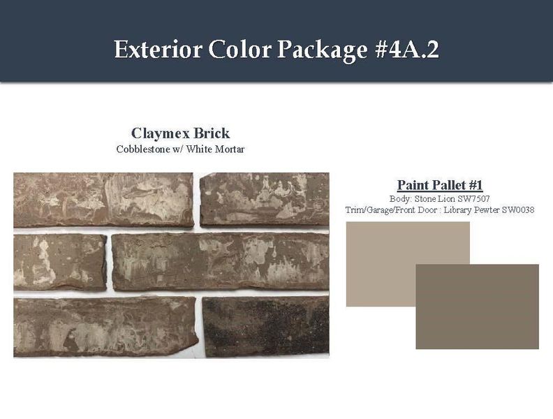 Sample of building materials used in homes in Windrose Green, Angleton (Image 4).