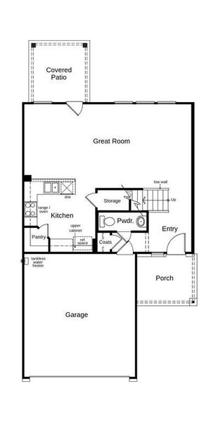 This floor plan features 3 bedrooms, 2 full baths, 1 half bath and over 1,700 square feet of living space.