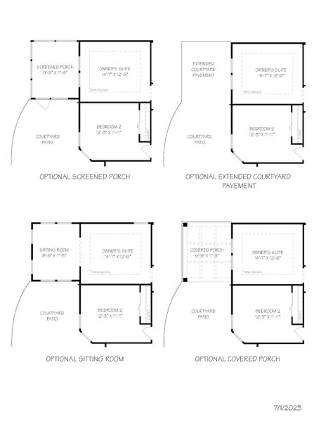 2D floor plan layout for the Palazzo by Epcon Communities in The Courtyards by The Manor, Alpharetta, GA (Image 28).