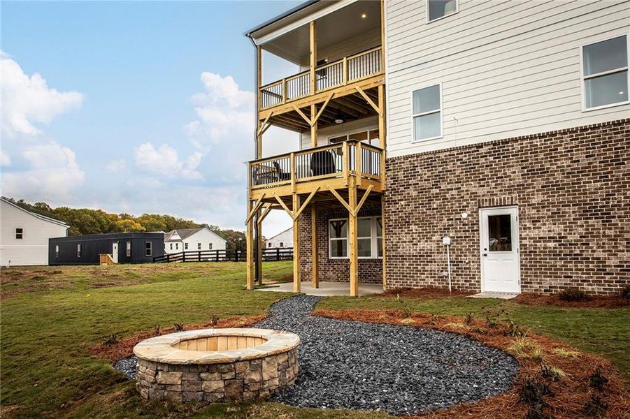 Exterior details and patio area of a home in Hopewell Reserve, Cumming (Image 3). Exterior details and patio area of a home in Hopewell Reserve, Cumming (Image 3).