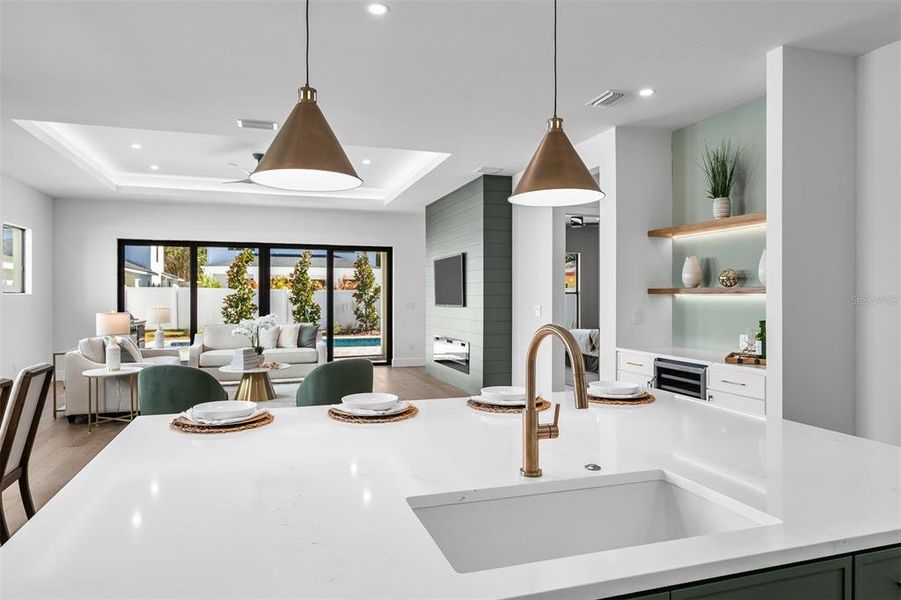 Furnished interior view inside a new home in , Orlando (Image 57).