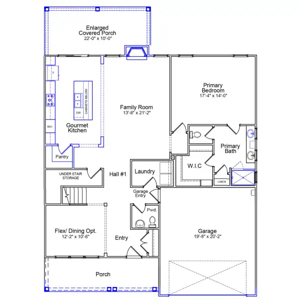 2D floor plan layout of this home in East Wynd, Hampstead, NC (Image 2). 2D floor plan layout of this home in East Wynd, Hampstead, NC (Image 2).