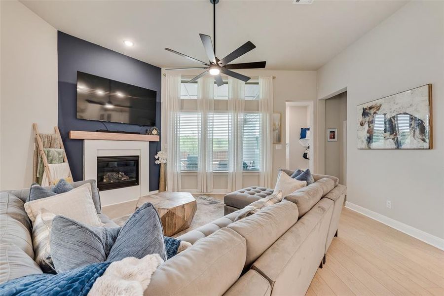 Furnished interior view inside a new home in Karis - Village Series, Crowley (Image 6). Furnished interior view inside a new home in Karis - Village Series, Crowley (Image 6).