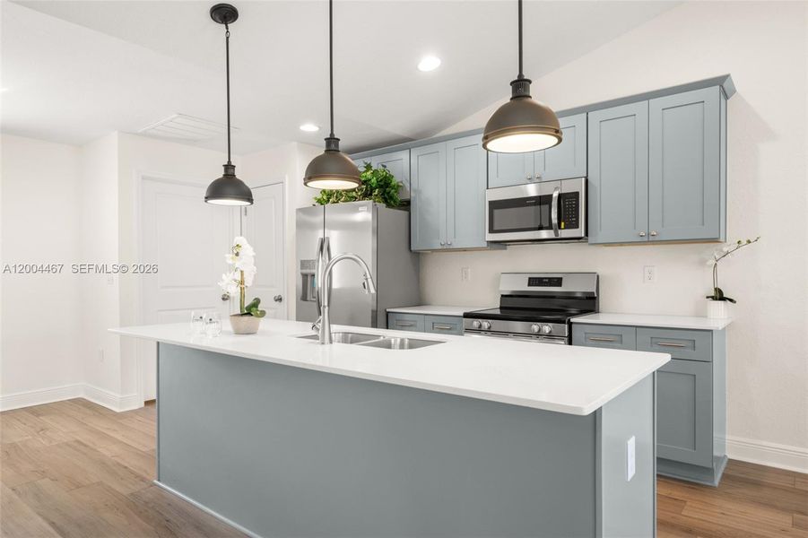 Furnished interior view inside a new home in , Sebring (Image 8).