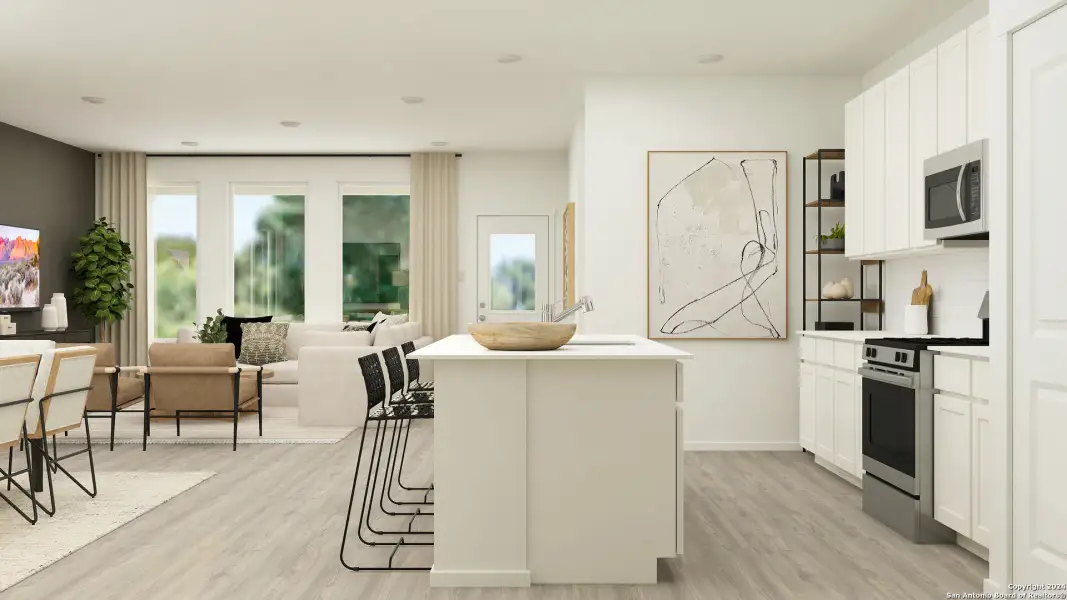 Furnished interior view inside a new home in Guadalupe Heights, Seguin (Image 10).