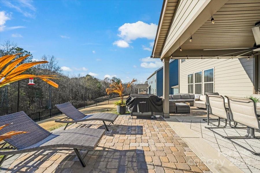 Exterior details and patio area of a home in Preserve at Barber Rock, Indian Land (Image 3).