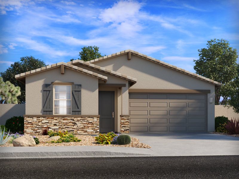 Representative exterior photo of a completed home built from the Topaz by Meritage Homes in Mandarina - Premier Series, Marana, AZ (Image 2).