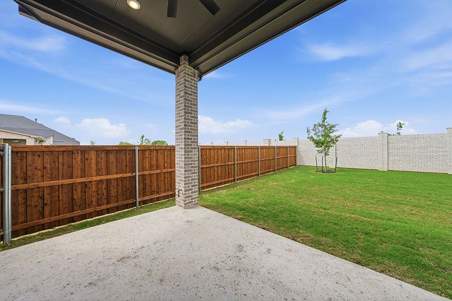 Exterior details and patio area of a home in Hillside Village, Celina (Image 3). Exterior details and patio area of a home in Hillside Village, Celina (Image 3).