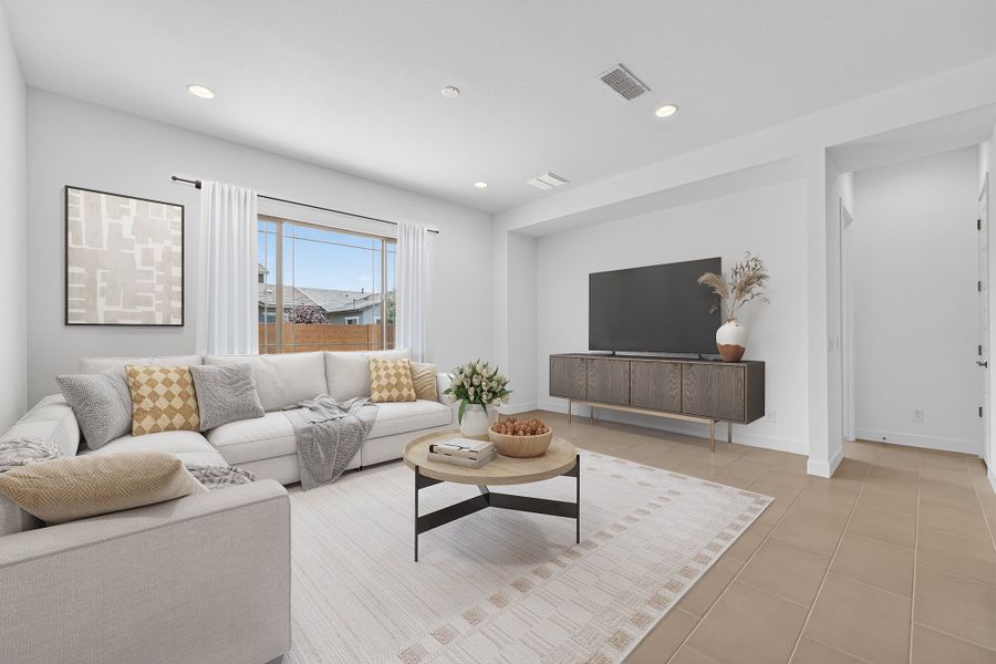 Furnished interior view inside a new home in Ellsworth Ranch, Queen Creek (Image 5).