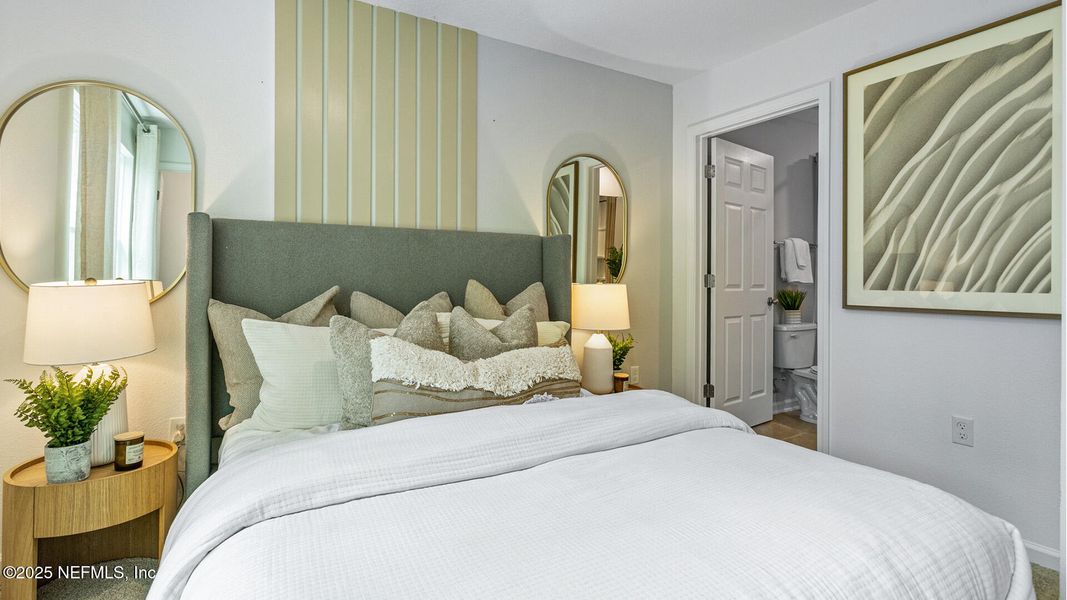 Furnished interior view inside a new home in Cordera Townhomes, St. Augustine (Image 14).