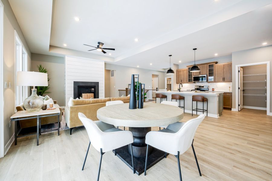 Representative furnished interior of a home built from the Morgan by Fischer Homes in Easton Park, Dallas (Image 8).