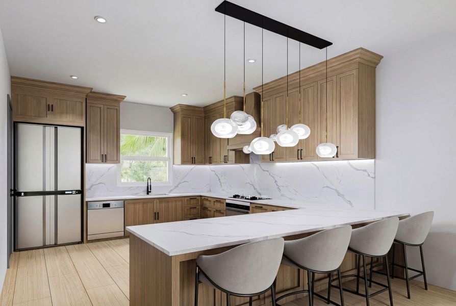 Furnished interior view inside a new home in , Houston (Image 6).