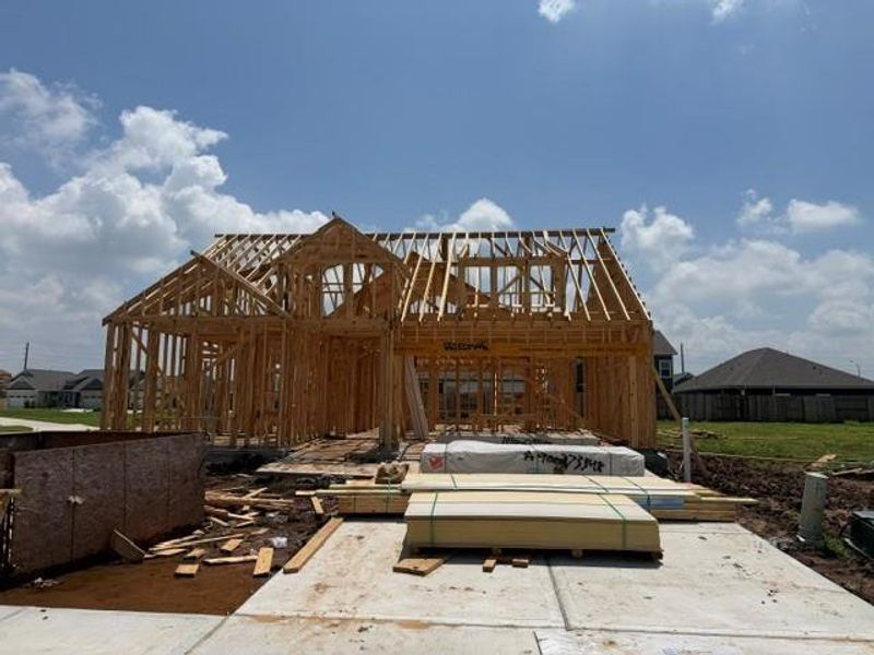 In-progress construction of a new home in Fulshear Lakes, Fulshear, TX (Image 4).